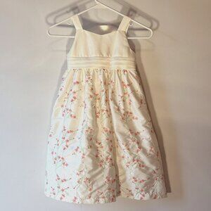 Cherokee SZ 5T Ivory Satin Pink Embroidered Formal Party Easter Church Dress
